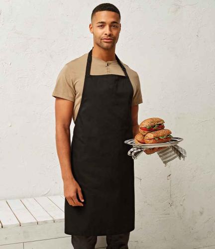 Premier Antimicrobial Bib Apron - BLK - ONE